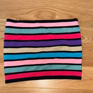 Body by Victoria's Secret Colorful Striped strapless crop top size Small